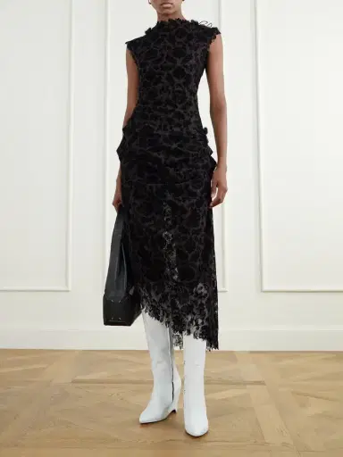 Maison Margiela Heel-less Painted Leather Knee-high Boots | Thumbnail 4 Maison Margiela Heel-less Painted Leather Knee-high Boots | Thumbnail 4