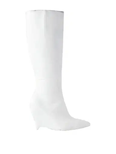 Maison Margiela Heel-less Painted Leather Knee-high Boots | Thumbnail 1 Maison Margiela Heel-less Painted Leather Knee-high Boots | Thumbnail 1