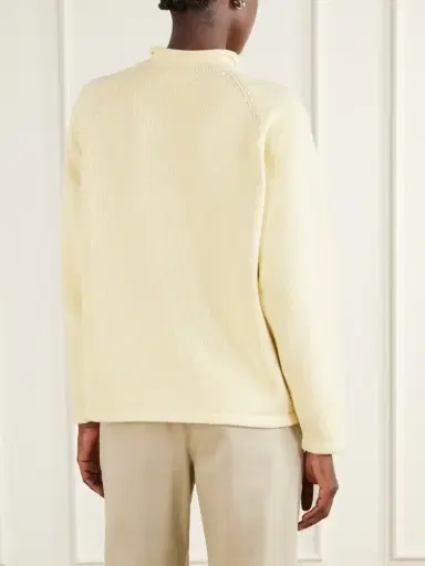 STILL HERE Snap Collar Cotton Sweater | Thumbnail 3 STILL HERE Snap Collar Cotton Sweater | Thumbnail 3