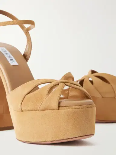 Aquazzura Moves 130 Suede Platform Sandals | Thumbnail 4 Aquazzura Moves 130 Suede Platform Sandals | Thumbnail 4