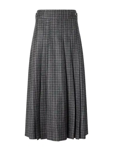 Gabriela Hearst Wesley Pleated Houndstooth Wool And Cashmere-blend Midi Skirt | Thumbnail 1 Gabriela Hearst Wesley Pleated Houndstooth Wool And Cashmere-blend Midi Skirt | Thumbnail 1