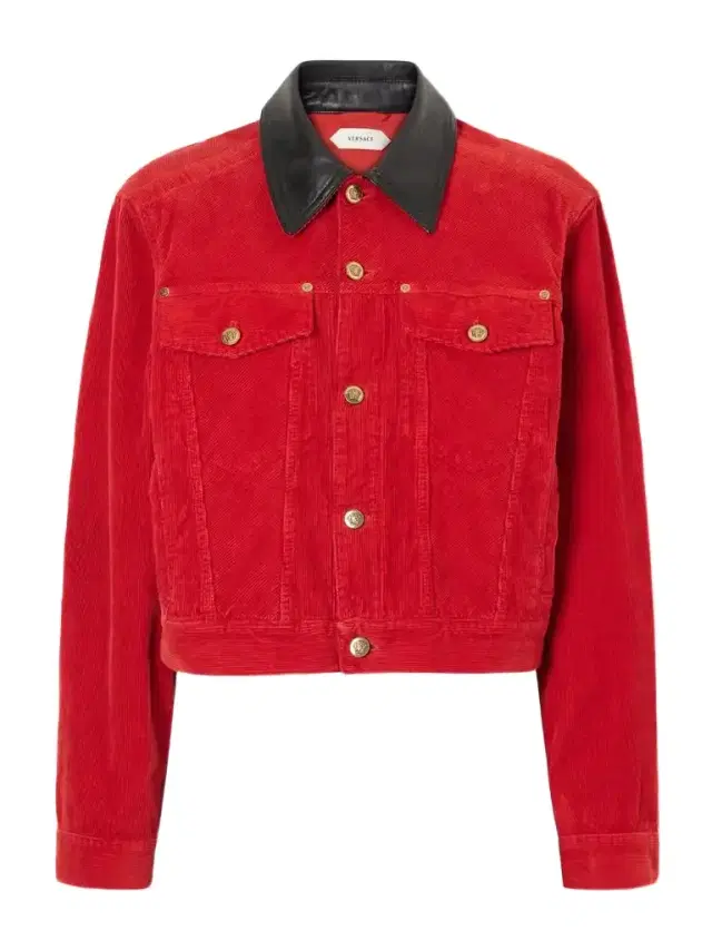Cotton-velvet Leather-trimmed Jacket Cotton-velvet Leather-trimmed Jacket
