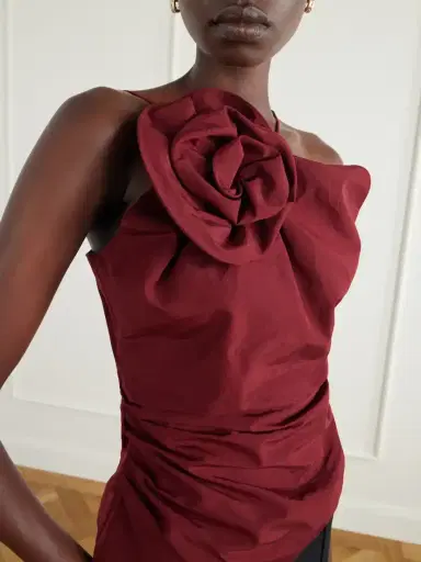 Magda Butrym Floral-appliquéd Cotton And Silk-blend Cami | Thumbnail 4 Magda Butrym Floral-appliquéd Cotton And Silk-blend Cami | Thumbnail 4
