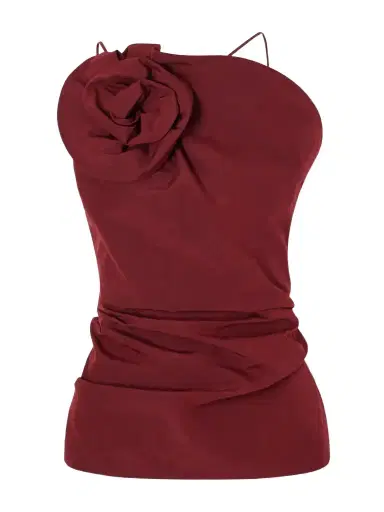 Magda Butrym Floral-appliquéd Cotton And Silk-blend Cami | Thumbnail 1 Magda Butrym Floral-appliquéd Cotton And Silk-blend Cami | Thumbnail 1