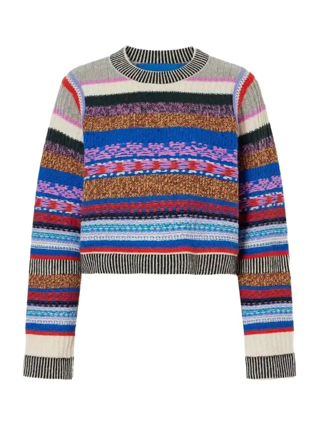 The Extra Crop Striped Alpaca And Wool-blend Sweater The Extra Crop Striped Alpaca And Wool-blend Sweater