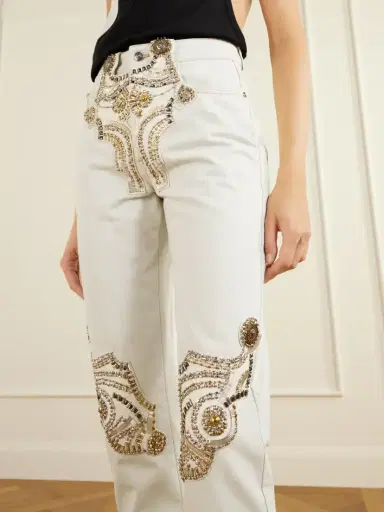 Versace Embellished Straight-leg Jeans | Thumbnail 5 Versace Embellished Straight-leg Jeans | Thumbnail 5