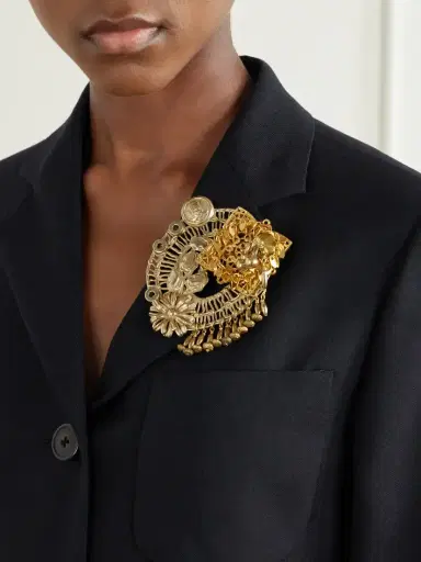 Dries Van Noten Embellished Gold-tone Brooch | Thumbnail 2 Dries Van Noten Embellished Gold-tone Brooch | Thumbnail 2