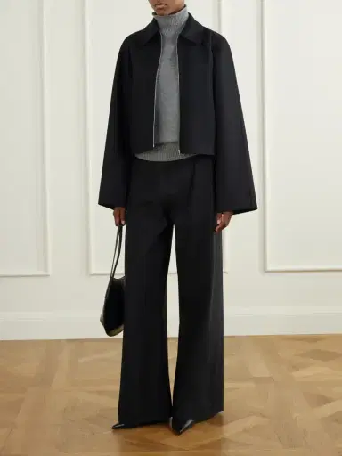 Another Tomorrow Virgin Wool Cropped Jacket | Thumbnail 2 Another Tomorrow Virgin Wool Cropped Jacket | Thumbnail 2