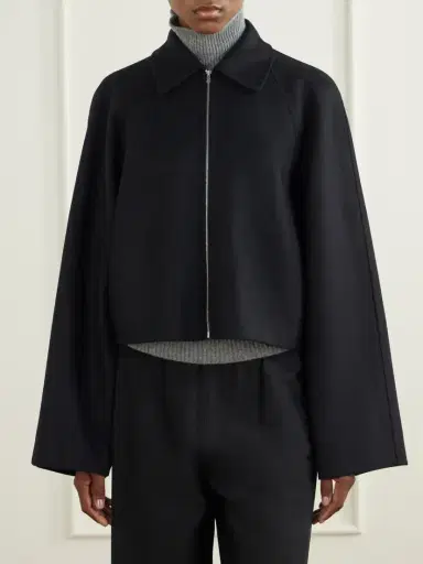 Another Tomorrow Virgin Wool Cropped Jacket | Thumbnail 3 Another Tomorrow Virgin Wool Cropped Jacket | Thumbnail 3