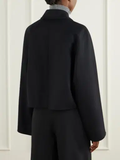 Another Tomorrow Virgin Wool Cropped Jacket | Thumbnail 4 Another Tomorrow Virgin Wool Cropped Jacket | Thumbnail 4
