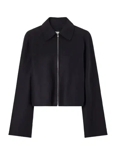 Another Tomorrow Virgin Wool Cropped Jacket | Thumbnail 1 Another Tomorrow Virgin Wool Cropped Jacket | Thumbnail 1