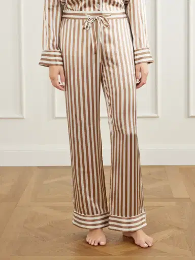 Olivia von Halle Lila Striped Silk-satin Pajama | Thumbnail 3 Olivia von Halle Lila Striped Silk-satin Pajama | Thumbnail 3