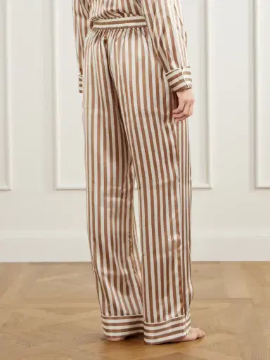 Olivia von Halle Lila Striped Silk-satin Pajama | Thumbnail 4 Olivia von Halle Lila Striped Silk-satin Pajama | Thumbnail 4