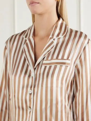 Olivia von Halle Lila Striped Silk-satin Pajama | Thumbnail 5 Olivia von Halle Lila Striped Silk-satin Pajama | Thumbnail 5