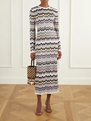 Missoni Striped Crochet-knit Midi Dress | Thumbnail 2 Missoni Striped Crochet-knit Midi Dress | Thumbnail 2