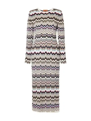 Missoni Striped Crochet-knit Midi Dress | Thumbnail 1 Missoni Striped Crochet-knit Midi Dress | Thumbnail 1