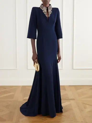 Jenny Packham Nyota Crystal-embellished Crepe Gown | Thumbnail 2 Jenny Packham Nyota Crystal-embellished Crepe Gown | Thumbnail 2