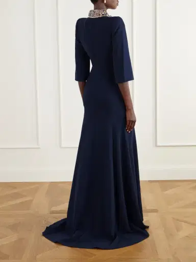 Jenny Packham Nyota Crystal-embellished Crepe Gown | Thumbnail 3 Jenny Packham Nyota Crystal-embellished Crepe Gown | Thumbnail 3