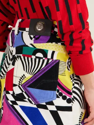 Versace Printed Cotton-velvet Mini Skirt | Thumbnail 5 Versace Printed Cotton-velvet Mini Skirt | Thumbnail 5