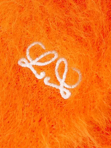 Loewe Logo-embroidered Brushed Alpaca-blend Scarf | Thumbnail 3 Loewe Logo-embroidered Brushed Alpaca-blend Scarf | Thumbnail 3