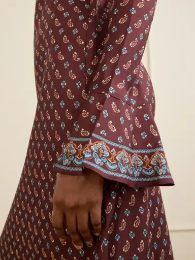 DÔEN Davina Printed Silk-blend Satin Maxi Dress | Thumbnail 4 DÔEN Davina Printed Silk-blend Satin Maxi Dress | Thumbnail 4