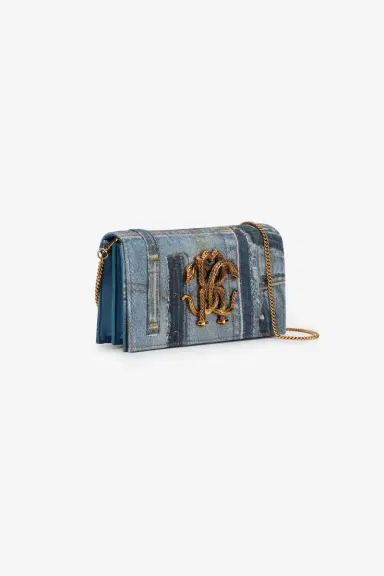 Roberto Cavalli Denim Patchwork Shoulder Bag | Thumbnail 6 Roberto Cavalli Denim Patchwork Shoulder Bag | Thumbnail 6