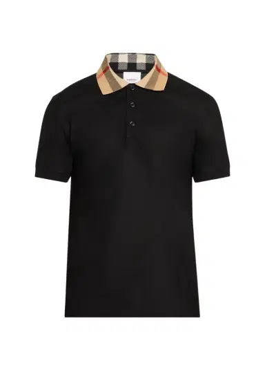 Burberry Men's Cody Check-Collar Polo Shirt | Thumbnail 1 Burberry Men's Cody Check-Collar Polo Shirt | Thumbnail 1