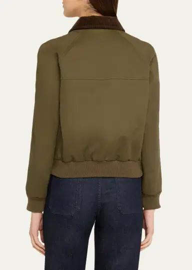 Nili Lotan Victor Contrast Collar Bomber Jacket | Thumbnail 3 Nili Lotan Victor Contrast Collar Bomber Jacket | Thumbnail 3
