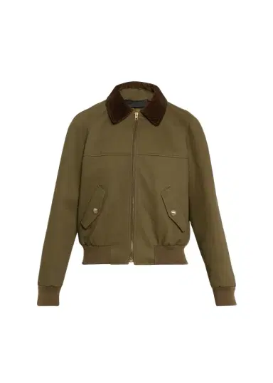 Nili Lotan Victor Contrast Collar Bomber Jacket | Thumbnail 1 Nili Lotan Victor Contrast Collar Bomber Jacket | Thumbnail 1