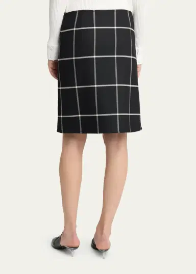 Courrèges Checked Knee-Length Skirt | Thumbnail 3 Courrèges Checked Knee-Length Skirt | Thumbnail 3