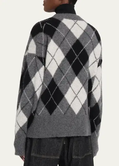 Nili Lotan Donnika Argyle Cashmere-Silk Sweater | Thumbnail 3 Nili Lotan Donnika Argyle Cashmere-Silk Sweater | Thumbnail 3