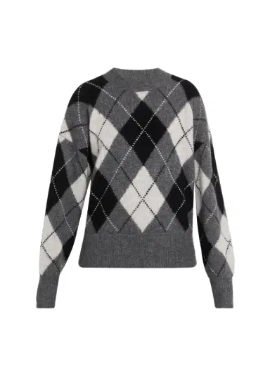 Nili Lotan Donnika Argyle Cashmere-Silk Sweater | Thumbnail 1 Nili Lotan Donnika Argyle Cashmere-Silk Sweater | Thumbnail 1