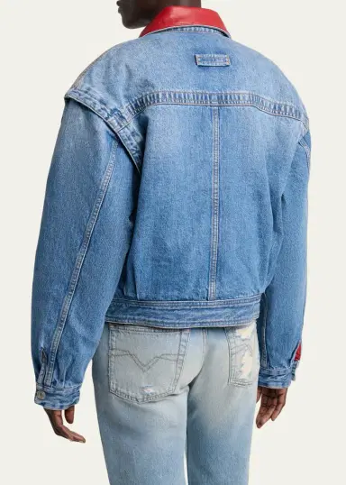 Isabel Marant Devyn Reversible Leather & Denim Jacket | Thumbnail 3 Isabel Marant Devyn Reversible Leather & Denim Jacket | Thumbnail 3