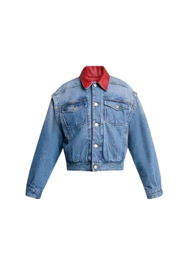 Isabel Marant Devyn Reversible Leather & Denim Jacket | Thumbnail 1 Isabel Marant Devyn Reversible Leather & Denim Jacket | Thumbnail 1