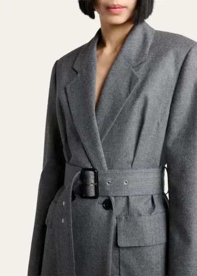 Lanvin Belted Wool Flannel Jacket | Thumbnail 5 Lanvin Belted Wool Flannel Jacket | Thumbnail 5