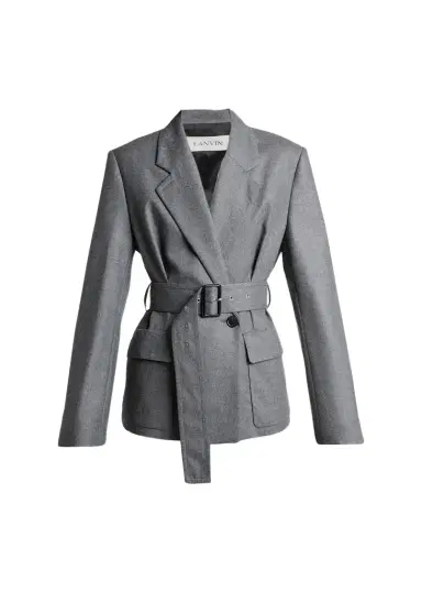 Lanvin Belted Wool Flannel Jacket | Thumbnail 1 Lanvin Belted Wool Flannel Jacket | Thumbnail 1