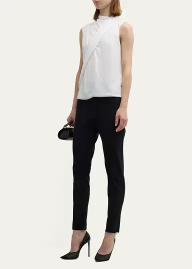 Giorgio Armani Silk Cross-Front Blouse | Thumbnail 2 Giorgio Armani Silk Cross-Front Blouse | Thumbnail 2