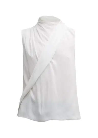 Giorgio Armani Silk Cross-Front Blouse | Thumbnail 1 Giorgio Armani Silk Cross-Front Blouse | Thumbnail 1