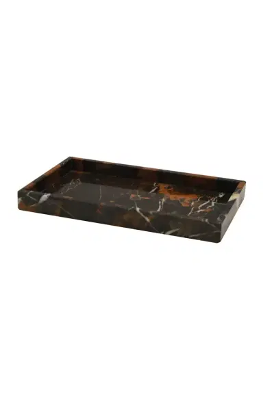 Marble Crafter Myrtus Collection Black & Gold Small Vanity Tray | Thumbnail 2 Marble Crafter Myrtus Collection Black & Gold Small Vanity Tray | Thumbnail 2