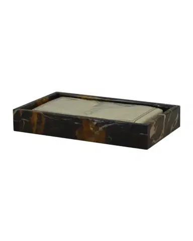 Marble Crafter Myrtus Collection Black & Gold Marble Guest Towel Tray | Thumbnail 1 Marble Crafter Myrtus Collection Black & Gold Marble Guest Towel Tray | Thumbnail 1