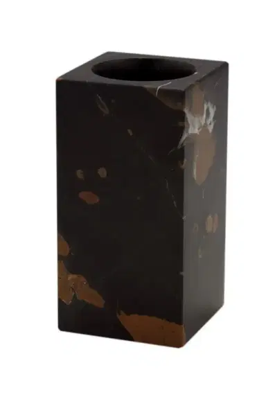 Marble Crafter Myrtus Collection Square Black & Gold Marble Tumbler | Thumbnail 2 Marble Crafter Myrtus Collection Square Black & Gold Marble Tumbler | Thumbnail 2