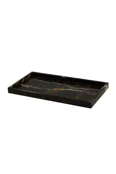 Marble Crafter Myrtus Collection Black & Gold Marble Large Vanity Tray | Thumbnail 2 Marble Crafter Myrtus Collection Black & Gold Marble Large Vanity Tray | Thumbnail 2