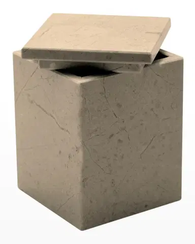 Marble Crafter Myrtus Polished Verona Beige Marble Square Canister | Thumbnail 2 Marble Crafter Myrtus Polished Verona Beige Marble Square Canister | Thumbnail 2