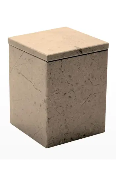Marble Crafter Myrtus Polished Verona Beige Marble Square Canister | Thumbnail 4 Marble Crafter Myrtus Polished Verona Beige Marble Square Canister | Thumbnail 4