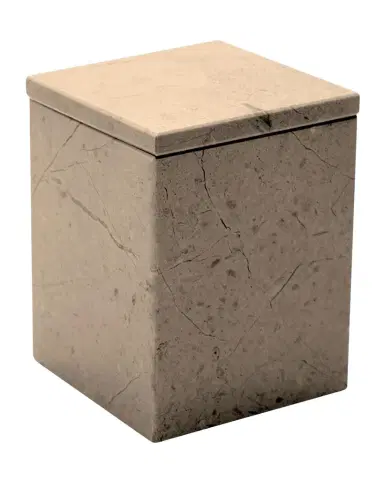Marble Crafter Myrtus Polished Verona Beige Marble Square Canister | Thumbnail 1 Marble Crafter Myrtus Polished Verona Beige Marble Square Canister | Thumbnail 1