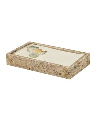 Marble Crafter Fossil Stone Polished Guest Towel Tray | Thumbnail 2 Marble Crafter Fossil Stone Polished Guest Towel Tray | Thumbnail 2