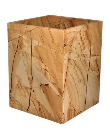 Marble Crafter Myrtus Square Wastebasket With Liner | Thumbnail 1 Marble Crafter Myrtus Square Wastebasket With Liner | Thumbnail 1