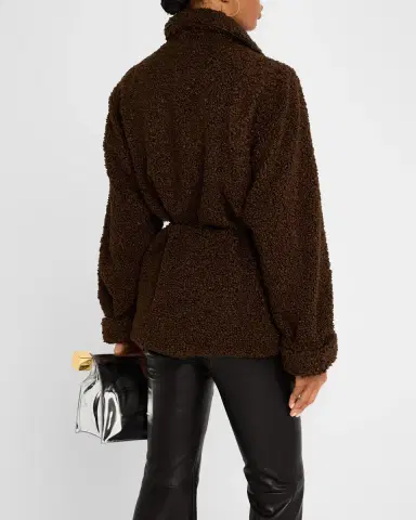 Simkhai Kimia Faux Fur Tie Waist Jacket | Thumbnail 3 Simkhai Kimia Faux Fur Tie Waist Jacket | Thumbnail 3