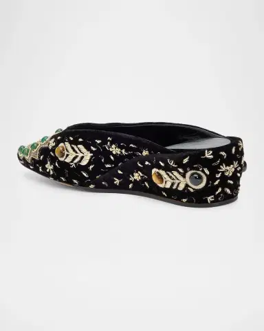 Zimmermann Atelier Embellished Velvet Mules | Thumbnail 2 Zimmermann Atelier Embellished Velvet Mules | Thumbnail 2