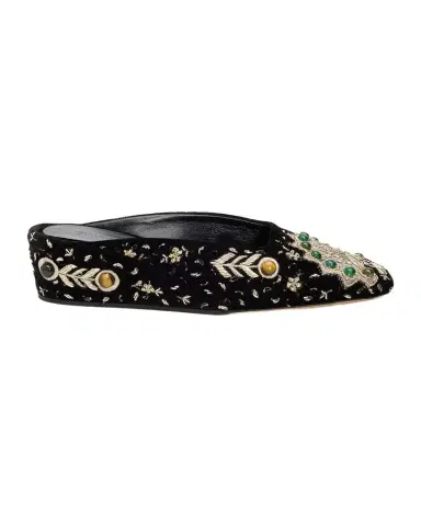 Zimmermann Atelier Embellished Velvet Mules | Thumbnail 1 Zimmermann Atelier Embellished Velvet Mules | Thumbnail 1